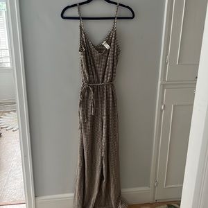 H&M checkered beige jumpsuit